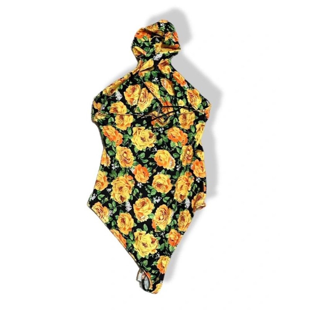 Zara Floral Halter Neck Bodysuit